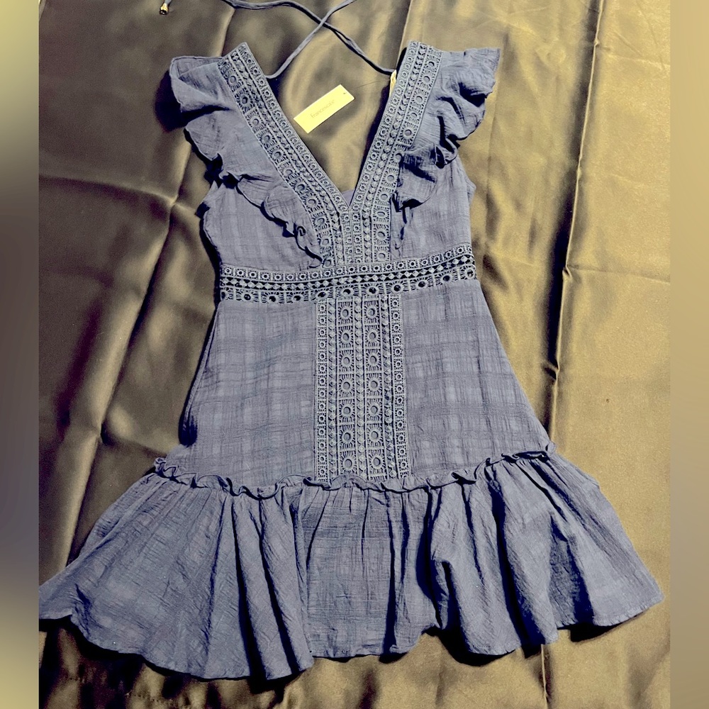 Navy blue mini sundress